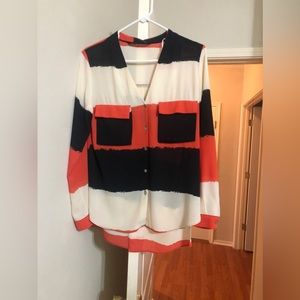 Zara basic women multicolor button Size M